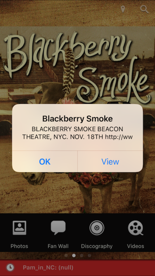push notifications iphone app blackberry smoke band promotion